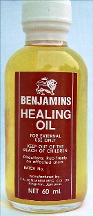 BENJAMINS HEALING OIL 60 ML 

BENJAMINS HEALING OIL 60 ML: available at Sam's Caribbean Marketplace, the Caribbean Superstore for the widest variety of Caribbean food, CDs, DVDs, and Jamaican Black Castor Oil (JBCO). 